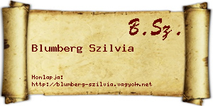 Blumberg Szilvia névjegykártya